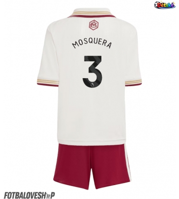 Arsenal Cristhian Mosquera #3 Dětské Alternativní Dres 2025-26 Krátký Rukáv (+ trenýrky)